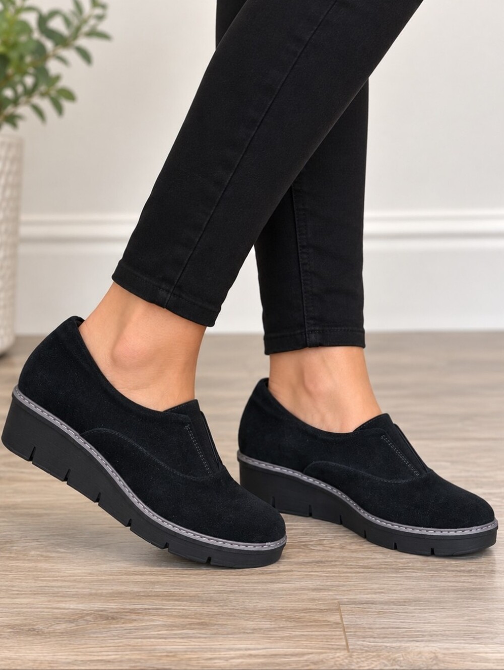 Clarks Airabell Sky Y2K Dark Academia Platform Comfort Wedge Oxford Loafer 7M